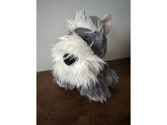 ÅHLÉNS gosedjur Söt schnauzerhund, grå med vitt skägg (G)