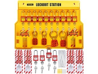 58 PCS Lockout Tagout Kits, Electrical Safety Loto Kit Includes Padlocks