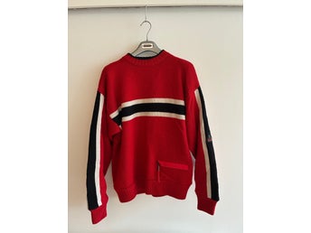 SOS Vindjacka (XL) / Sällsynt färg (Röd/Vit/Svart) / Vintage / retro / skidåkning