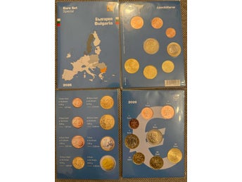 Bulgarien set nya EUR Euro-mynt 1-2-5-10-20-50 Cents samt 1 och 2 Euro