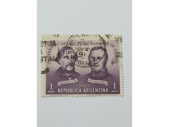 Argentina stämpel 1959 – 1 Peso, Centenario del Pacto de San José de Flores