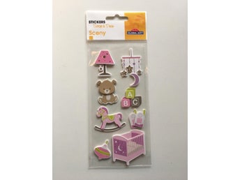 BABY rosa - scrapbooking 3D klistermärken stickers Sceny