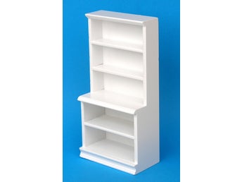 Butikshylla vit Dockhus miniatyrer skala 1:12 Dockskåp miniatyr Chark Butik