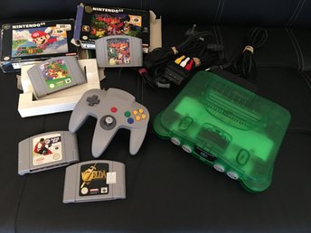 NINTENDO 64 SPEL plus 4 spel 