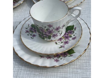 Set Kaffekopp+fat+assiett Royal Stafford England