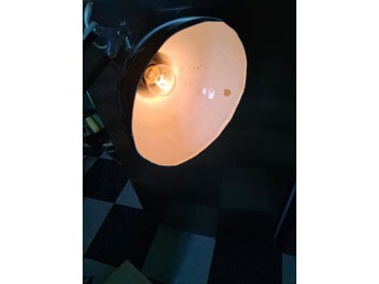 Retro skrivbordslampa, svart,