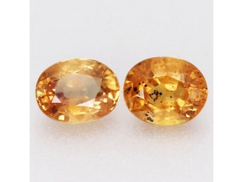 2ST Vackra! 5.2X4MM Oval Gul Safir 1,01 Carat Video Finns I Annonsen