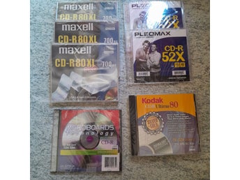 CD-R-skivor från Maxell, Pleomax, Microboards och Kodak