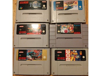 6 stycken spel till snes