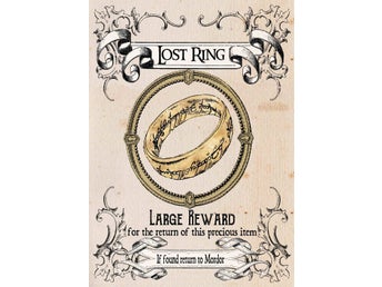 A3 Print - Lord of the rings - Lost ring