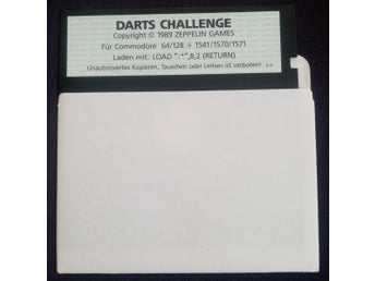 Darts Challenge (Kingsoft) Lös Disk - DEFEKT ->TESTAD<- Commodore 64 C64