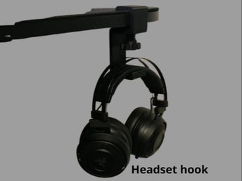 3D-printad hörlurshållare för skrivbord
