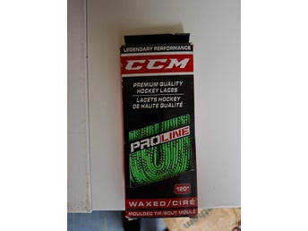 CCM Proline Hockey Skridskosnören Vaxade Gröna 305 cm