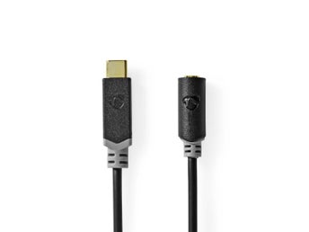 Nedis ljudadapterkabel - USB-C till 3,5 mm hona hörlursuttag, 1 m, (ny)
