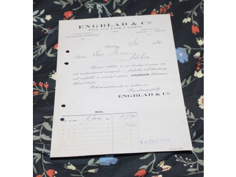 Brev till handlare i Målilla 7 oktober 1933 från Engblad & Co Sill och fisk GBG