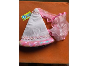 Rosa Prinsesshatt med Slöja - utklädning/maskerad