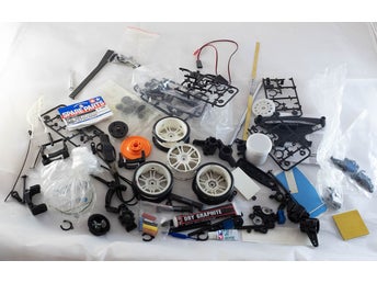 Stort Parti blandat RC Skrot och Fynd - Vintage RC delar
