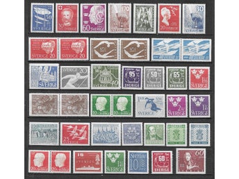 Lot postfriska märken 40-50-tal