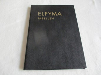 Elfyma Tabellen. Av Erik Ingelstam och Stig Sjöberg. Bok. 1966.
