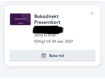 5000 kr Presentkort - Bokadirekt