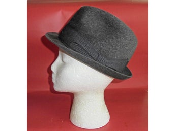 hatt, grå herrhatt, vintage, Finchley