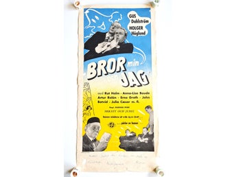 BROR MIN OCH JAG 1953 FILM AFFISCH POSTER Gus Dahlström Ragnar Frisk VINTAGE REA