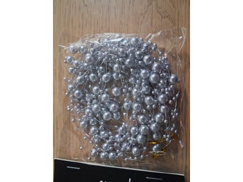 Pärlgirlang 5 stycken Silver/ 130 cm lång vardera