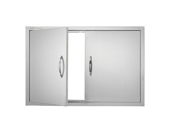 BBQ Access Door, 915x610 mm Double Outdoor Kitchen Door, Stainless Steel Flush