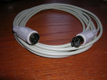 DIN-kabel 5-pol hane - 5-pol hona 1,8m