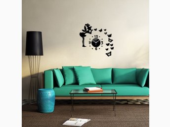Vägg klocka modern design 3d klockor vardagsrum spegel vägg ...