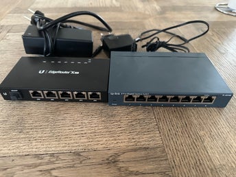Ubiquiti EdgeRouter X SFP + TP-Link TL-SG108 Gigabit Switch – Komplett paket