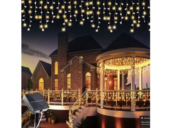 Solcellsljusslinga – 96 LED, 16 Slingor, IP65