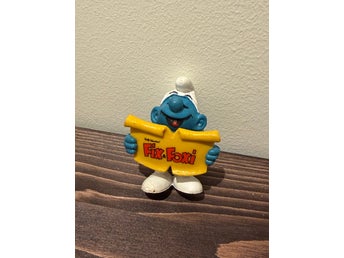 Schleich Smurf med Fix & Foxi skylt