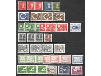 Postfriska serier 40-50-tal, högt katalogvärde