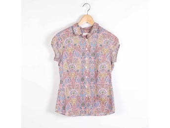 Newhouse Blus Rosa Blommig Dam Stl. 34