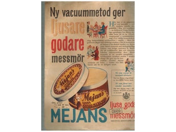 Mejans lusa goda messmör 1950-tal Ny vacuummetod ger...