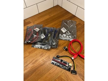 Se bilder: PCI-E 1X till 16X Riser-kort för grafikkort