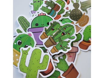 25st kaktus klistermärken/stickers