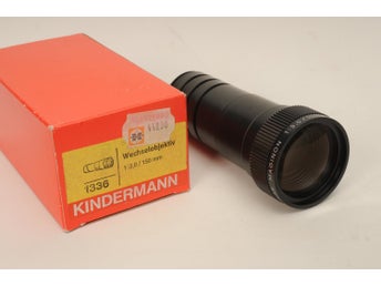 Ny Kindermann 150/3,5 för diaprojektor.