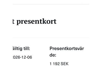 Happyday Presentkort 1192 SEK
