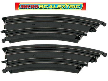 MICRO SCALEXTRIC Bandel ..... Kurva 45 grader (x2)