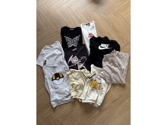 Klädpaket med 9 plagg från H&M, Nike och Zara, storlek 134/140, M, 9-10 år