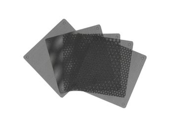 Svart dammfilter 140mm – skruvmonterad, 4-pack