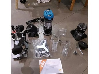 710W 33000RPM elektrisk vedfräsmaskin med 4 baser, för träbearbetning