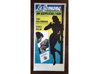 Vintage Filmaffisch / La Romana, en gatflicka i Rom - Gina Lollobrigida
