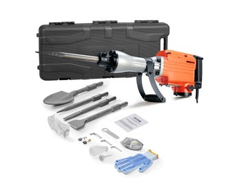 Demolition Jack Hammer Concrete Breaker 2200W Electric Hammer 4 Chisel Bits