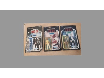 Star Wars Kenner: Dengar, Admiral Ackbar, Han Solo Bespin (sprickor i bubblor!)