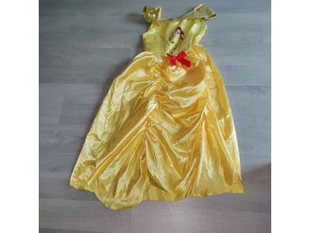 Disney - Belle - Maskeraddräkt - Gul - Storlek 128/134