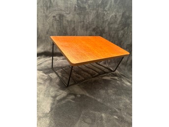 Retro Telefonhylla / Sängbord i Teak & Stringmetall - 50/60-tal Vintage
