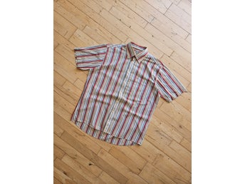 Bison Striped Short Sleeve Shirt Storlek Large